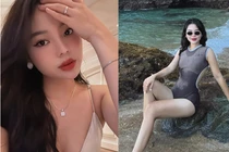 Vợ doanh nhân của cựu tiền vệ U22 Việt Nam diện bikini hút hồn