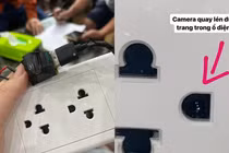Nữ sinh phát hoảng khi tìm thấy camera giấu kín trong ổ điện