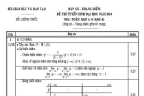 Đáp án chính thức của Bộ GD&ĐT các khối A, A1, V