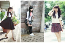 Hot girl Việt đọ chân dài trong đồng phục học sinh