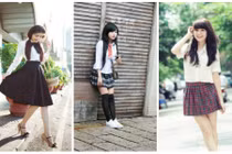 Hot girl Việt đọ chân dài trong đồng phục học sinh