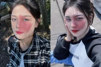 Bị "phong ấn" nhan sắc, cô gái xinh đẹp như thiên thần