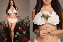 Rapper Pháo “đốt mắt” khi diện nội y hình đóa hoa mừng tuổi 21