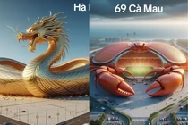 Sân vận động tạo bằng AI của các tỉnh thành, Cà Mau xuất sắc