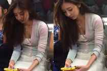 Bị chụp lén trên tàu điện, gái xinh được CĐM truy lùng "gắt"