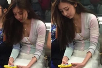 Bị chụp lén trên tàu điện, gái xinh được CĐM truy lùng "gắt"