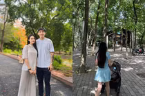 Doãn Hải My cùng chồng đưa quý tử đi chơi, khoe dáng nuột nà