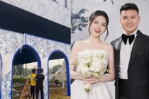 Hé lộ hình ảnh rạp siêu đám cưới 1200 khách mời của Quang Hải