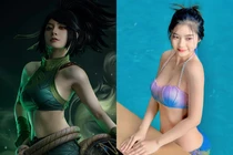 Cosplay thành tướng nữ LMHT, nàng hot girl khoe lưng trần cực nuột