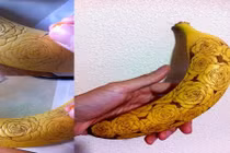 Ảnh độc: "Xăm mình" cho quả chuối