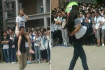 Cảnh giới trẻ TQ bày tỏ tình yêu sau thi đại học 