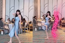 Cô gái diện váy xẻ sâu, nhảy cực sung trong lễ cưới bạn thân