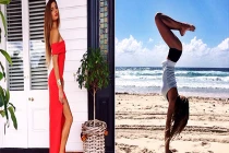 9x giỏi yoga gây bão nhờ đôi chân dài miên man