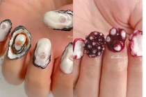 Độc lạ những mẫu nail dành cho “team mê hải sản, yêu sushi“