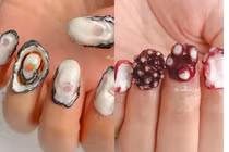 Độc lạ những mẫu nail dành cho “team mê hải sản, yêu sushi“