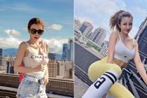 Chỉ diện đồ tập, hot girl ngực khủng cũng khiến fan hoa mắt 