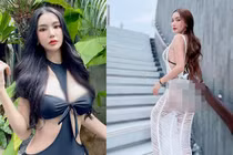 Nữ doanh nhân xinh đẹp mê mốt cắt xẻ lộ nội y táo bạo