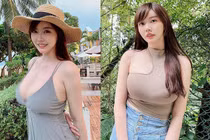 Khó rời mắt mỹ nhân siêu vòng 1 mê mốt xẻ sâu