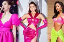 Những mỹ nhân cân đẹp màu hồng sến sẩm: Khánh Vân diện đẹp xuất sắc