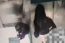Lén lút vào thang máy, cô gái phóng uế rồi bỏ đi gây sốc