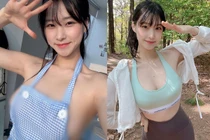 Hot girl vô tư “thả rông” diện tạp dề, khoe vòng 1 "ná thở"