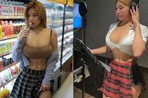 Đỏ mặt trước cô nàng nghiện "thả rông", hở hang từ nhà ra phố 