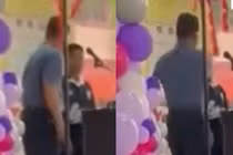 Cười đùa khi hát quốc ca, nam sinh bị giáo viên tát vào mặt