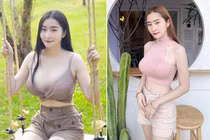 Hot girl ngực khủng mê mốt xẻ sâu khoe đường cong