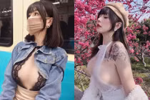 Đỏ mặt trước hot girl cố tình khoe ngực, lộ nội y khi lên tàu điện