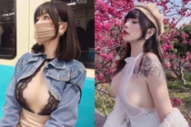 Đỏ mặt trước hot girl cố tình khoe ngực, lộ nội y khi lên tàu điện