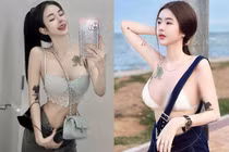 Hot girl “mặc như không” khoe vòng eo rắn nước mê hoặc