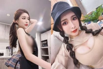 Hot girl vô tư “thả rông” khi nấu ăn khoe đường cong mê hoặc