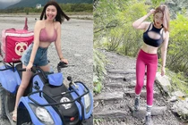 Nữ shipper diện đồ xẻ sâu khoe ngực khủng khiến ai cũng "đứng hình"