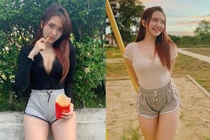 Diện quần ngắn cũn, nàng hot girl dạo phố khiến người nhìn phát ngại