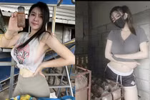 Đỏ mặt hot girl thích “thả rông”, mặc thiếu vải khi làm nông