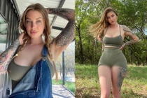 Đỏ mặt hot girl xinh đẹp mặc hở bạo khoe body chốn thôn quê