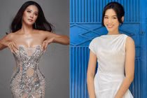 Đỗ Thị Hà diện váy lệch vai quyến rũ, Kim Duyên mặc váy cúp ngực nóng bỏng