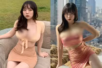 Hot girl xinh đẹp nghiện mốt áo quây, o ép vòng một “ná thở” 