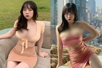 Hot girl xinh đẹp nghiện mốt áo quây, o ép vòng một “ná thở” 