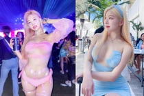 Hot girl xinh đẹp mê mốt hở chân ngực khoe đường cong "ná thở"