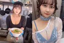 Mặc đồ xuyên thấu, mỹ nữ bán mì khoe body “thiêu đốt” ánh nhìn 