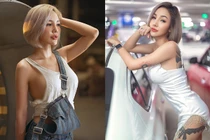 Đỏ mặt mỹ nữ gợi cảm hóa thân thành nàng công nhân hớ hênh