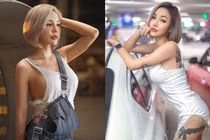 Đỏ mặt mỹ nữ gợi cảm hóa thân thành nàng công nhân hớ hênh