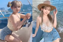 Mỹ nữ lái tàu mặc gợi cảm hết nấc, khoe vòng 1 "ná thở"