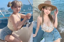 Mỹ nữ lái tàu mặc gợi cảm hết nấc, khoe vòng 1 "ná thở"