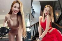 Hotgirl thể thao khoe ảnh tập tại nhà, trang phục o ép vòng 1 nóng bỏng