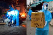 Điệu nhảy ngẫu hứng của chàng trai 10x dỗ em bé lấy mẫu xét nghiệm