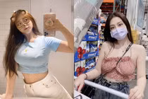 Mặc yếm đi siêu thị, hot girl ngực khủng gây chú ý tột độ 