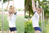 Đỏ mặt hot girl mặc đồ thể thao quá ngắn, lộ điểm nhạy cảm 