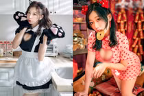 Mê đắm hot girl xinh đẹp hóa nàng mèo dọn nhà đón Tết